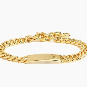 COPY - J. Crew Delicate Chain ID bar bracelet, NWT